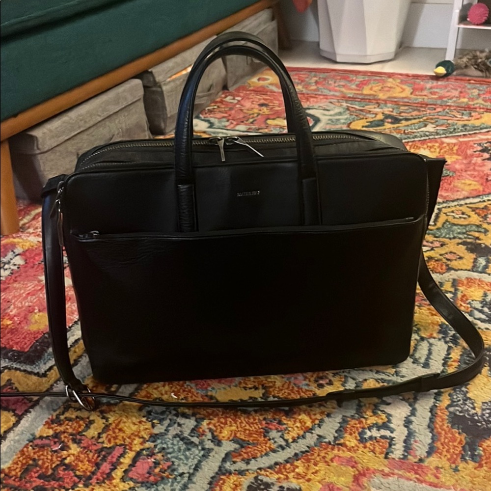 Matt & Nat Black Vegan Leather Briefcase